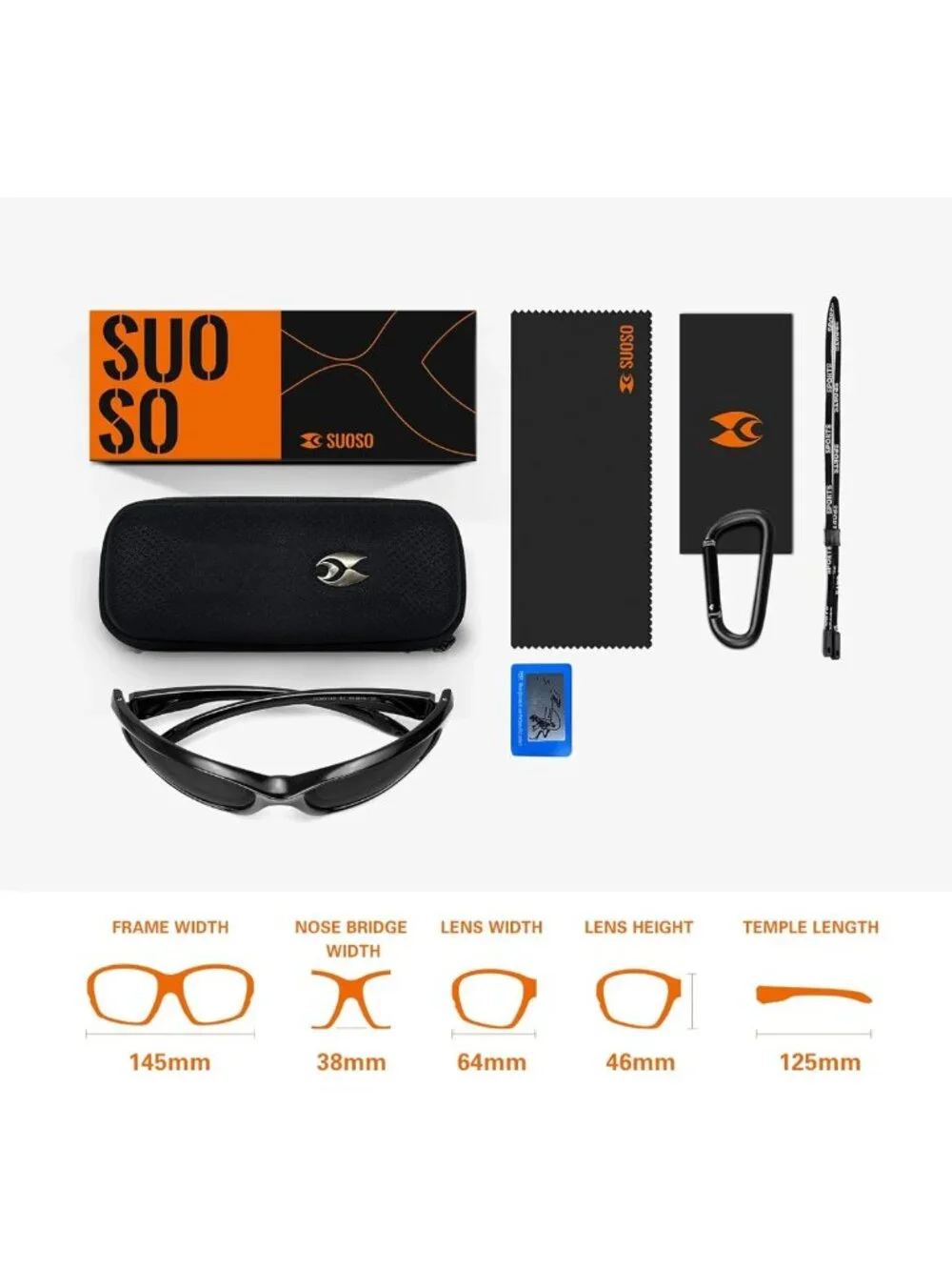 Polarized UV400 Sports Sunglasses for Men & Women - Wrap Around Goggles for